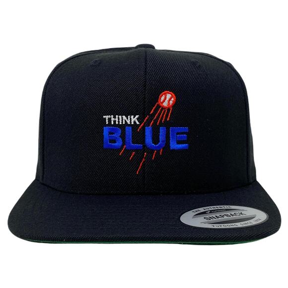Think Blue Snapback Hat - Picture 3 of 7